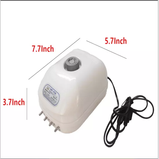 New 300 Gallon Adjustable Silent Air Pump Large Aquarium Fish Tank 4 outlet YT8W