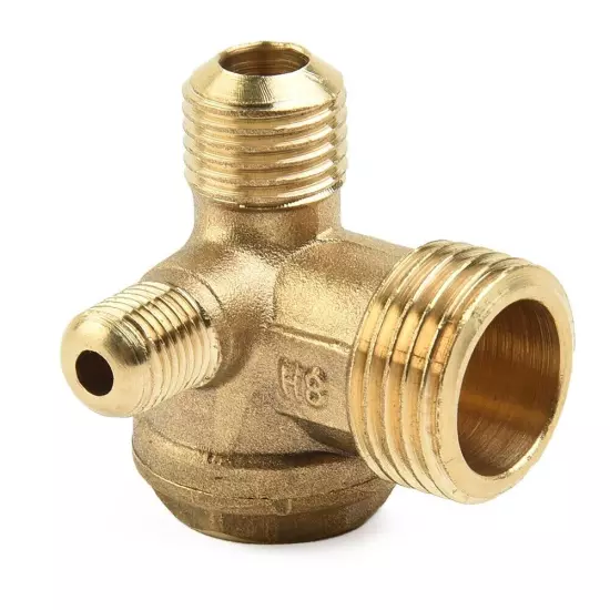 Check Valve Connector Tool Tool Accessories 3 Port Brass Durability Gold