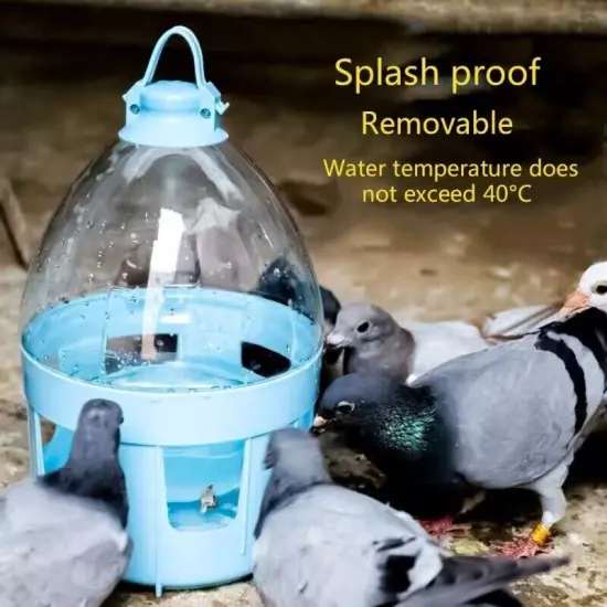 Pet Drinker Pigeons Birds Water Pot Container Dispenser Feeding Supplies Clear