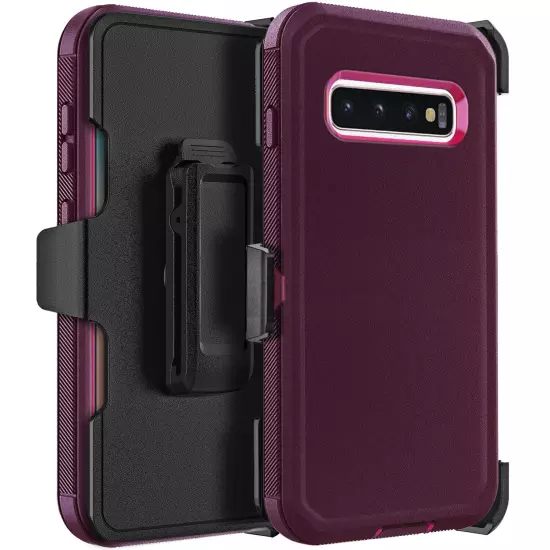 For Samsung Galaxy S10/S10+/S10e Heavy Duty Shockproof Case Cover + Belt Clip