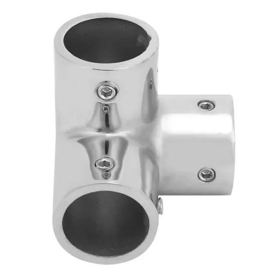 3-Way Stainless Steel Corner Pipe Fitting Tube Connector Side Outlet Elbow