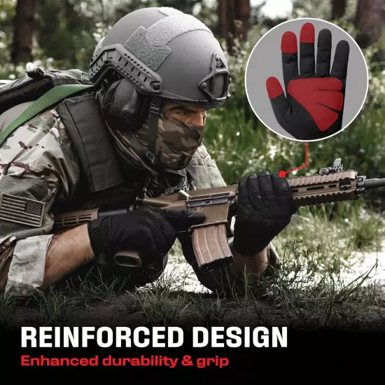 Tactical Airsoft Shooting Gloves Touch Screen Full Finger Water Resistant Gloves