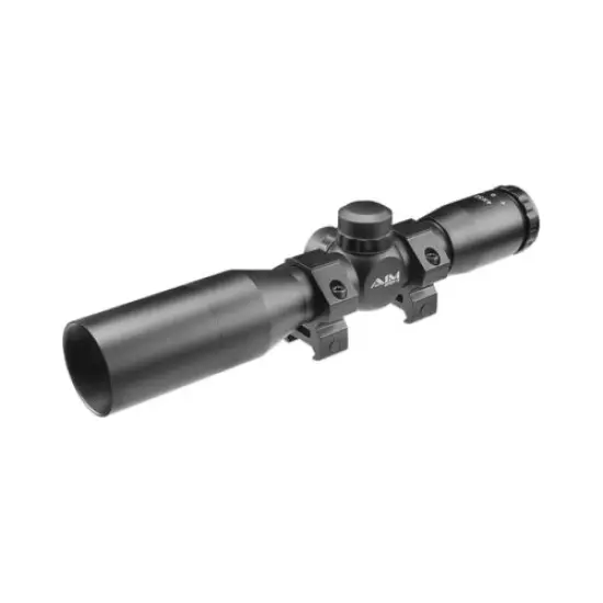 4x32 Rifle Scope For Ruger 10/22 + Scope Mount +Rings + Sunshade Mil Dot Reticle