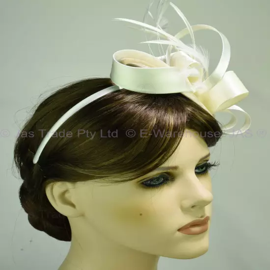 Spring Racing Race Party Melbourne Cup Feather Headband Hairband Clip Fascinator