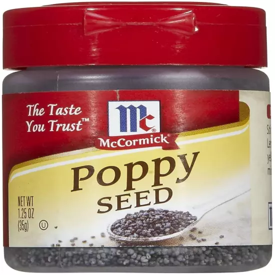 McCormick Poppy Seeds Non GMO~ 1.25 oz Each 6 Pack EXP Nov 2026