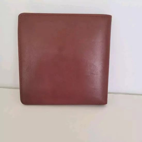 Cartier Vintage Bifold Leather Bordeaux Red Mens Wallet Medium Card Bill Classic