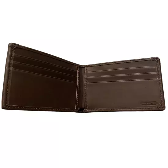 Coach Slim Compact ID Billfold In Micro Signature Jacquard