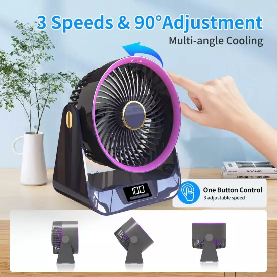 Air Circulator Fan For Home Bedroom Fan 3 Speeds & 90° Adjustable Desk Fans New