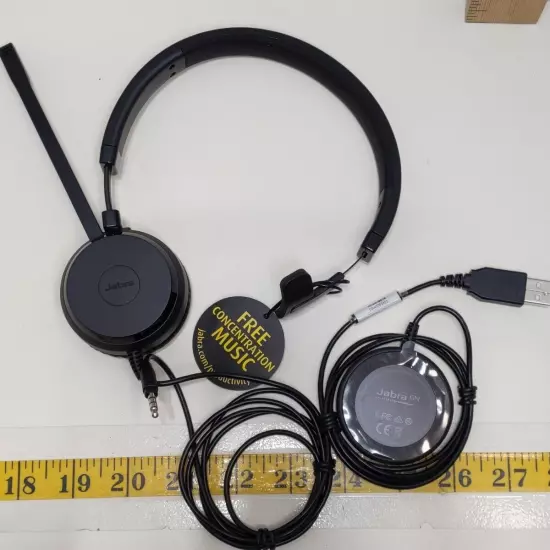 Jabra Evolve 30 II Wired Headset ENC060 USB Computer Office Desk Black