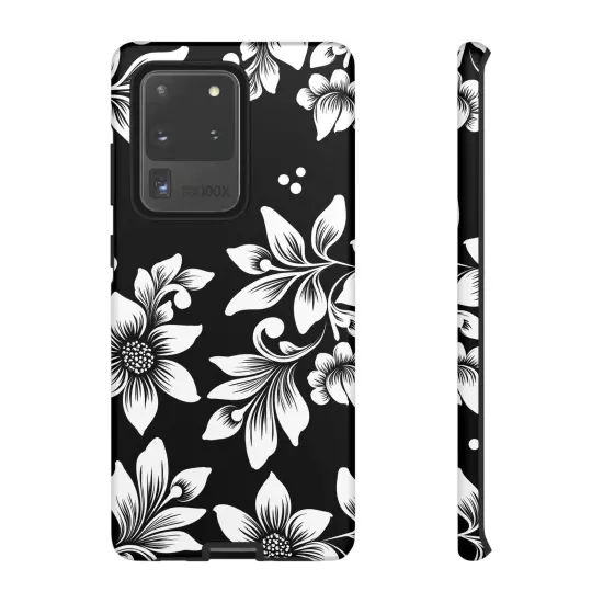 Black & White Floral Style - Tough Cases