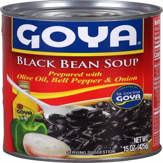 Goya Foods Black Bean Soup, 15 Ounce