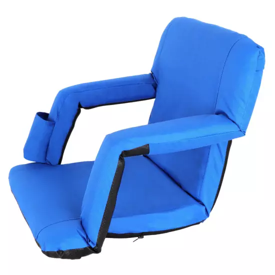  2PCS Stadium Seats with Back Support Cushion Stadium Chair for Bleachers Blue