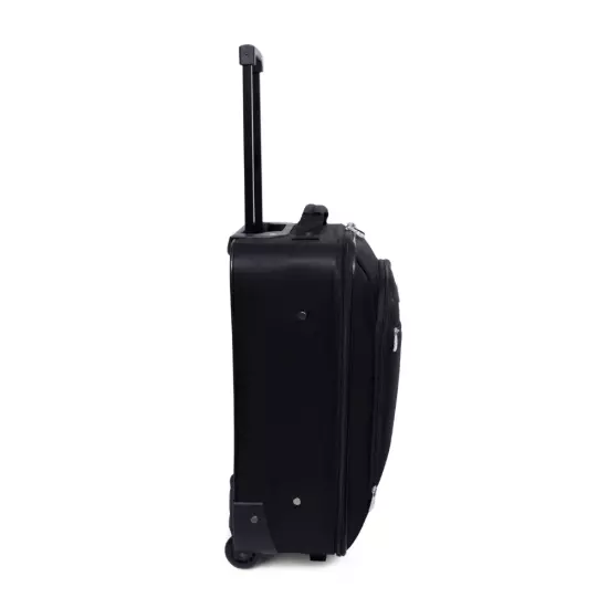 Carry On Luggage Suitcase 18" Cabin Bag Small Lightweight Rolling Baggage Black