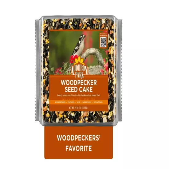 Woodpecker Seed Cake Wild Bird Food, Pressed Seed Block, 24 oz. 1 count