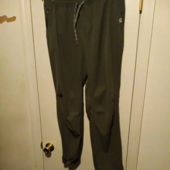 Llbean Canvas Pants/joggers Quick Dry Lightweight Size Large X 30 Green