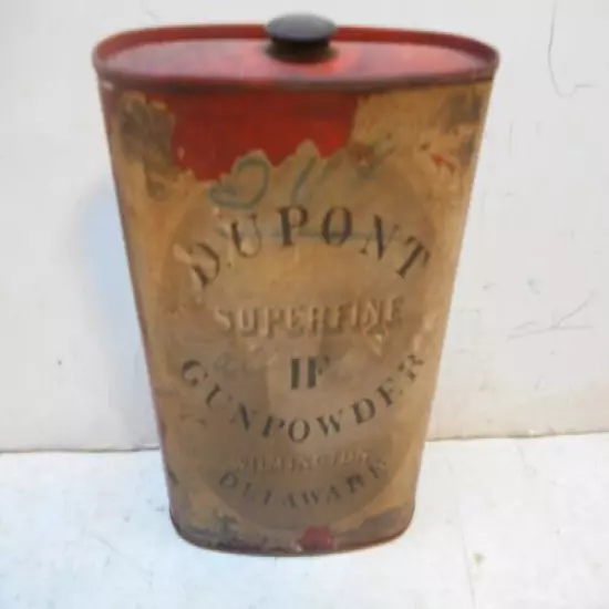 rare Dupont superfine 1.Fg empty black powder can