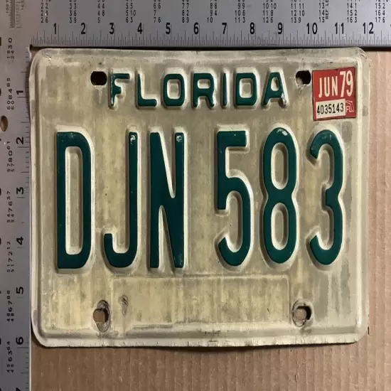 1979 Florida license plate DJN 583 Ford Chevy Dodge 12935