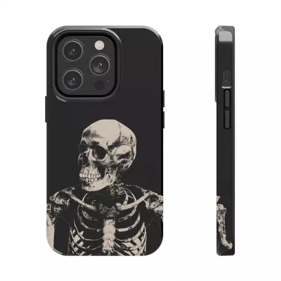 Dark Skeleton Skull Tough iPhone & Samsung Galaxy Cases Cover, Gift For Men