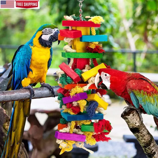 Extra Large Bird Parrot Toys for Macaws African Grey Parrots bird chewing toy