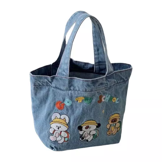 Japanese Cute Bento Bag Handbag Canvas Lunch Box Portable B8Z3 щυ