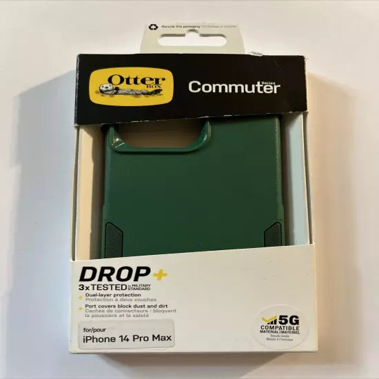 OtterBox Commuter Series Case for iPhone 14 PRO MAX, Easy Open Box - Green