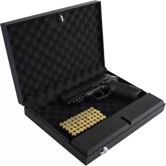 Gun Safe Lock Box Firearm Pistol Revolver Money Watch Vault 2 Point Access 