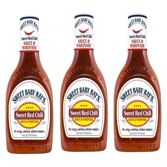 Sweet Baby Ray’s Sweet Red Chili Sauce & Marinade - 3 Pack ( Size 16 oz Bottles)