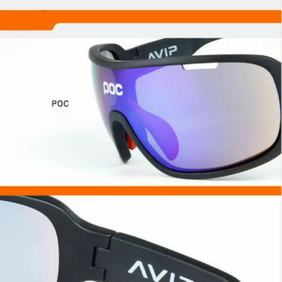 POC Polarized Sports cycling Sunglasses bike glasses riding goggles with 5 lens