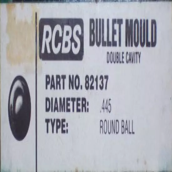 RCBS 0.445" 44/45 Caliber Round-Ball Dual Cavity Mould #82137