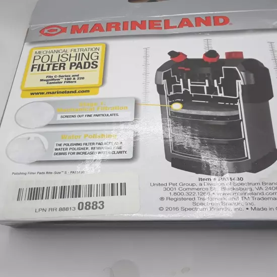 Marineland 160-220 Magniflow C-Series Polishing Pads Rite 2 Pak New Small