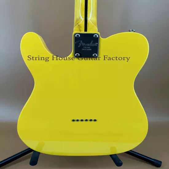 New Yellow Custom TELE Solid Body Electric Guitar Chrome Hardware SS Pickup