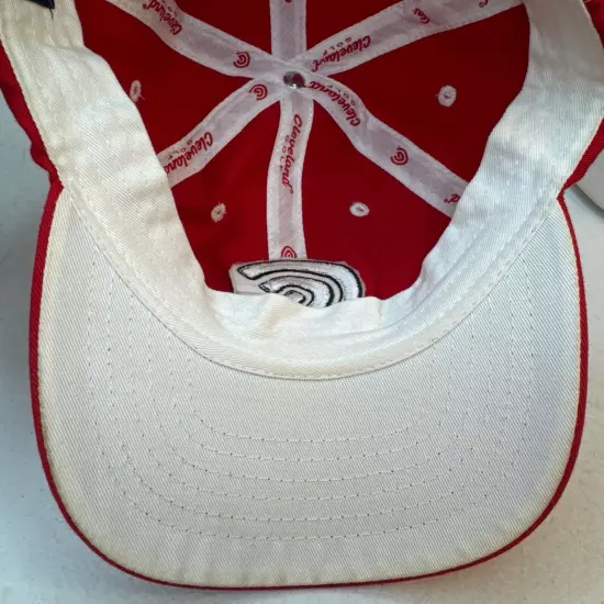 Cleveland Golf Strapback Hat Cap Red/White Logo One Size