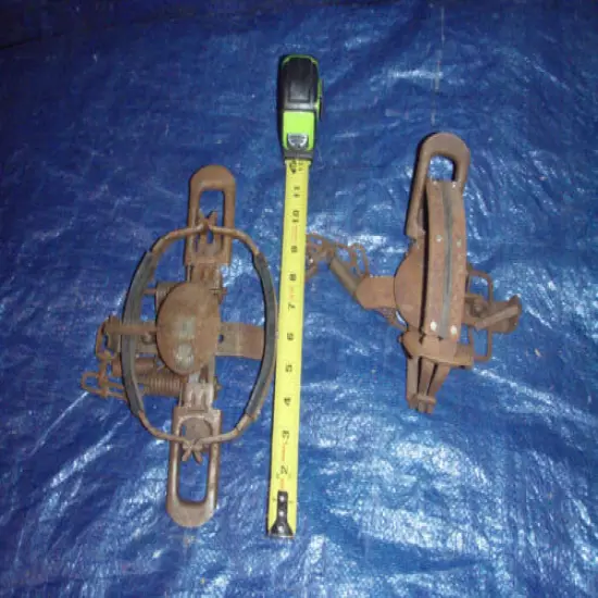 Coyote spring traps...two(2)...antique collectable...pick up only...Atlanta, Ga.