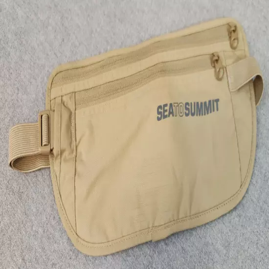 Sea To Summit Money Belt Travelling Light 2 Pocket Elastic Waist Khaki Tan USED