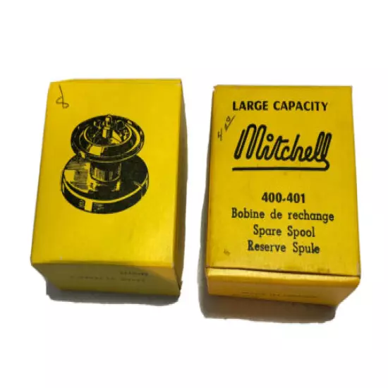 2 Vintage Garcia Mitchell Spare Large Capacity Spools 400-401