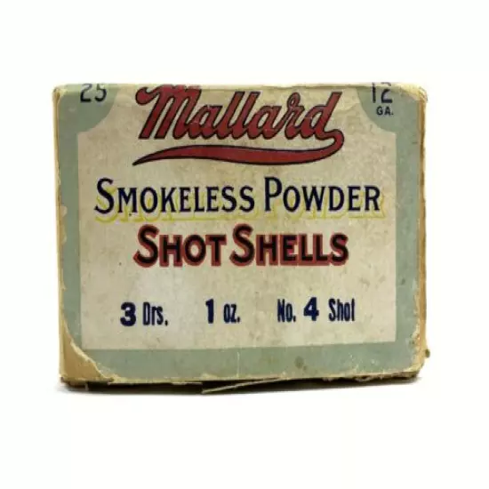 Clinton Cartridge Co MALLARD 12 Ga EMPTY 2 Piece Ammo Box SCARCE 5703-LRP