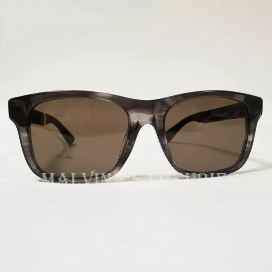 GUCCI SUNGLASSES GG0008SA 004 SQUARE MARBLE ACETATE WEB DETAIL MENS