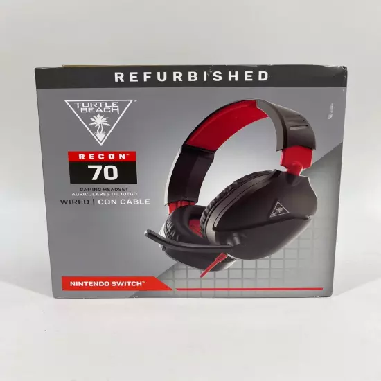 Turtle Beach Recon 70 Black/Red Wired Gaming Headset for PS4/5 Switch Xbox 1/S/X