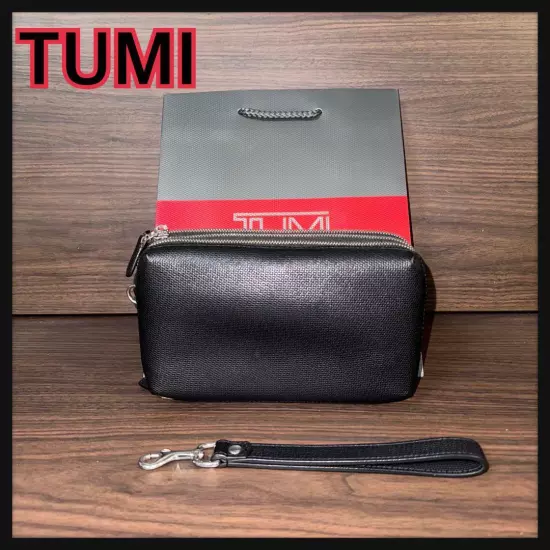 Discontinued Kiwami Embossed Tumi Clutch Bag Handbag Leather