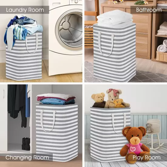 Laundry Hamper, 75L Large Collapsible Tall Laundry Basket with Handles, Water...