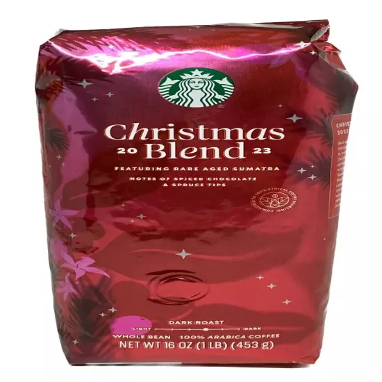 Starbucks Christmas Blend 2 Bags 2 LBs Total 2023 Blend Whole Bean 2024 Coffee