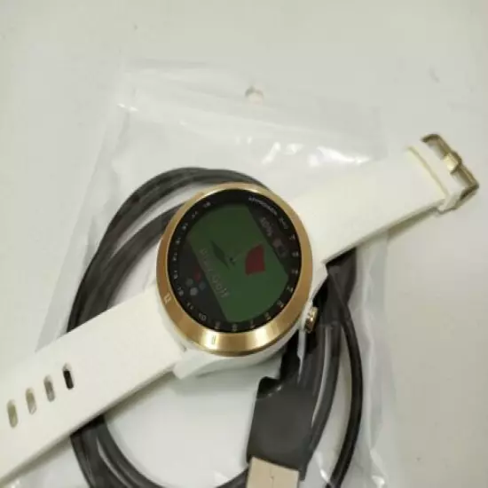 Garmin Approach S40 GPS Golf Watch Light Gold with White Band & Charger Cable