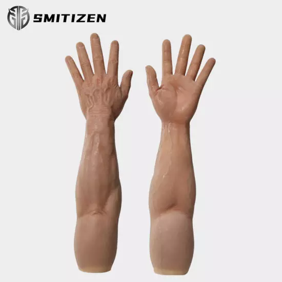 Smitizen Silicone Fake Arms Muscular Hand Gloves Cosplay Prop Costume Halloween