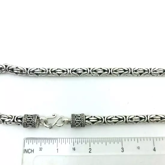 Sale!! Sterling Silver 5 mm Bali Chain/Byzantine Necklaces 18"(46 cm)