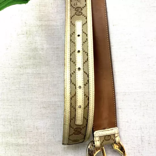 GUCCI GG Leather Interlocking G Buckle Belt