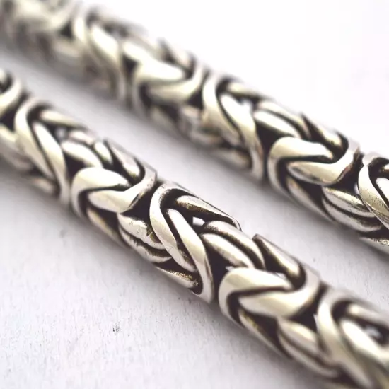 Sale!! Sterling Silver 5 mm Bali Chain/Byzantine Necklaces 18"(46 cm)