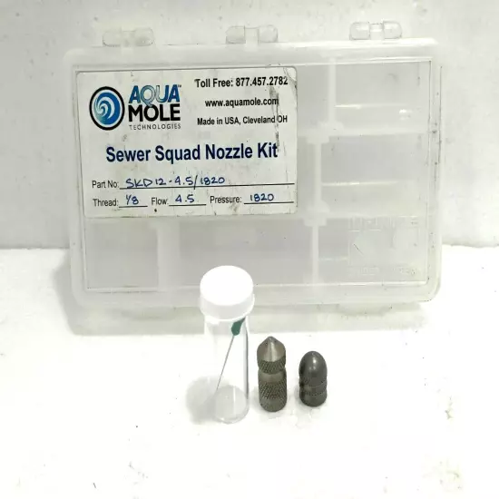 Aqua Mole Sewer Squad Nozzle Kit Pressure 1820 PSI