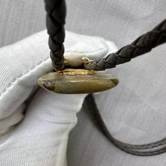 Vintage Picture Jasper Western Bolo Tie