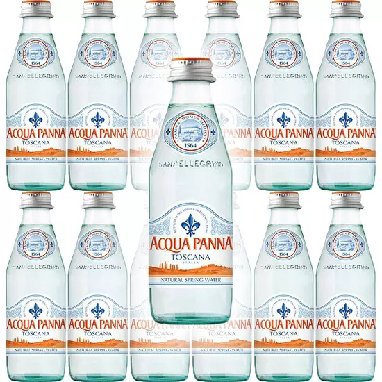 Toscana Spring Water, 8.8Oz Glass Bottle (Pack of 12, Total of 105.6 Oz)