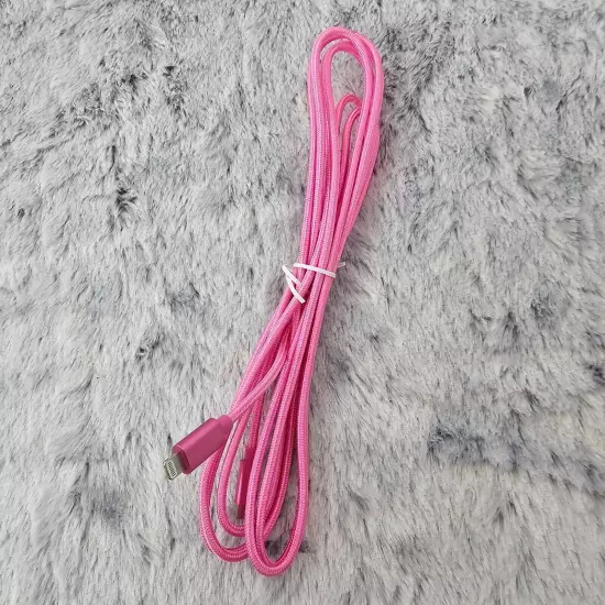 Cordzilla 10ft Rapid Charge Apple to Type C Braided Nylon Cable Iphone Ipad Pink